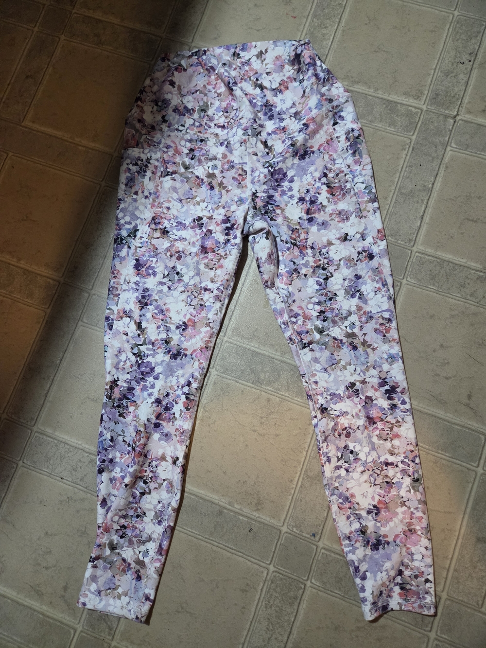 RBX Lavender and Pink Floral Active Leggings